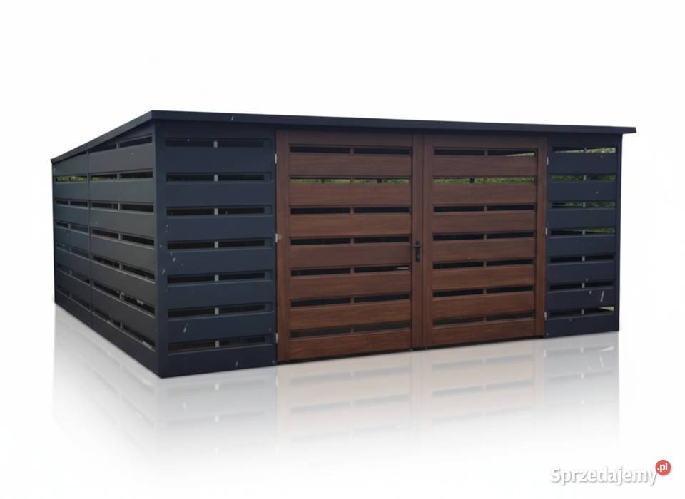 Wiata Panelowa Śmietnikowa 55 m Ciemny Grafit Pozostałe Konin sprzedam