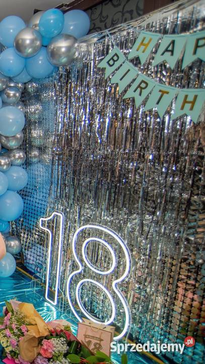 18 neon napis ledy Osiemnastka urodziny okazja Sosnowiec
