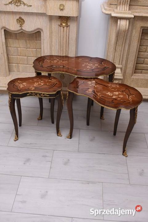 Zestaw Stolików Francuskich Stół Intarsjowany małopolskie Kraków