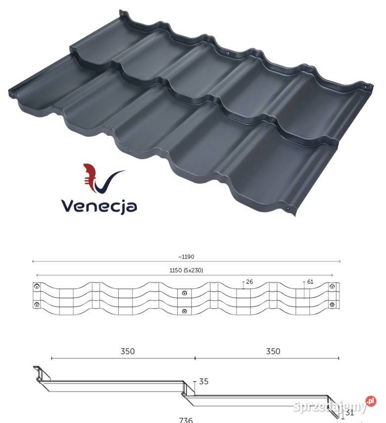 Blachodachówka Venecja DMatt Ral 7016 m2 Toruń
