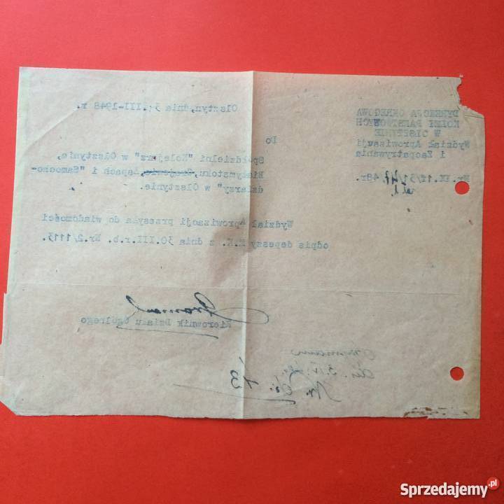 1108 Pismo Przewodnie i Telegram PKP Nadany w zachodniopomorskie Szczecin