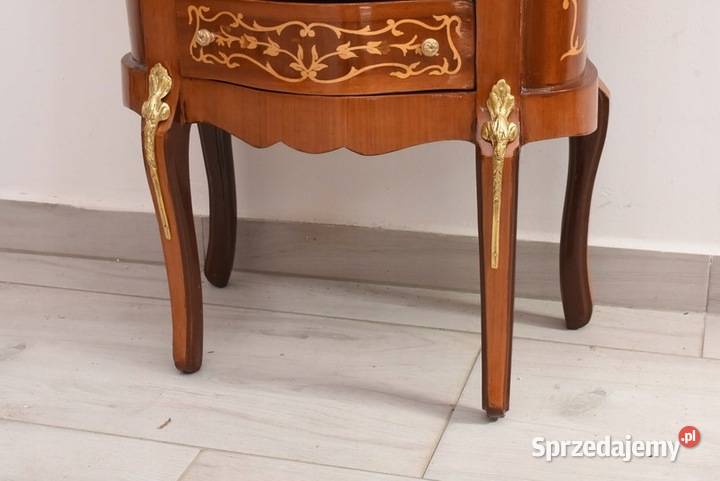 Piękna Komoda Intarsjowana Ludwik Stolik Nocny Stoliki kawowe i ławy małopolskie Kraków sprzedam