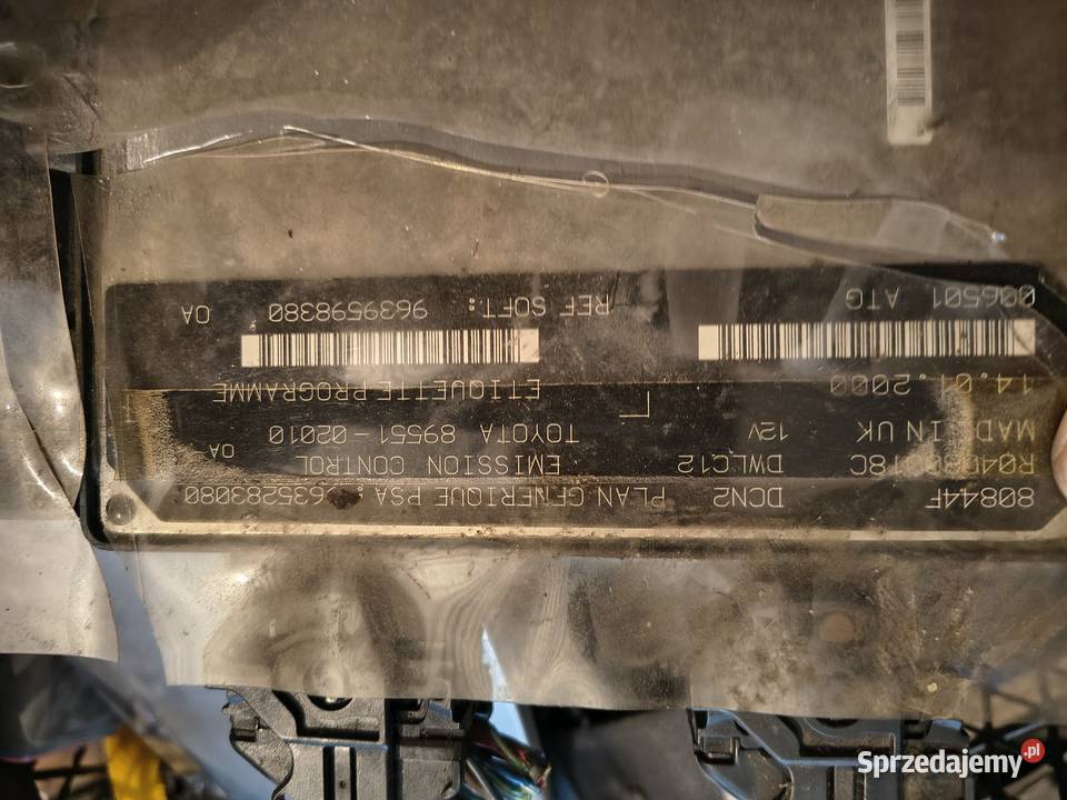 toyota corolla 19d sterownik silnika 9639598380 Przemyśl