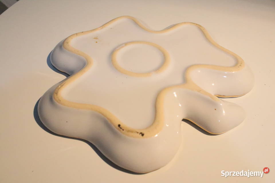 Porcelanowy talerzyk koniczynka PRL 2 Wrocław