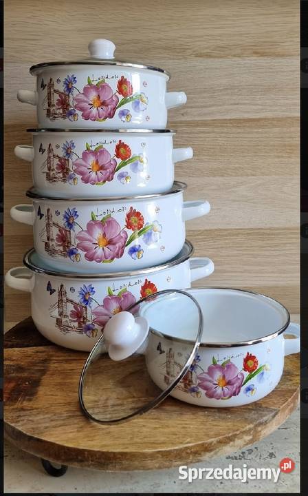 89 Garnki emaliowane London Zabrze