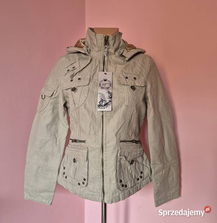 Kurtka damska przejsciowa delikatnie brokatowa Brzesko