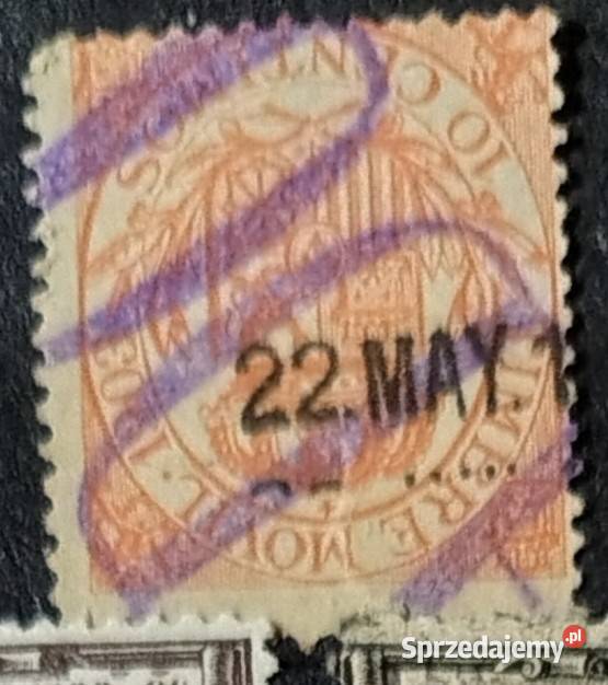Fiskalny PEŁNY Hiszpania 1903 z kasownikiem łódzkie Radomsko