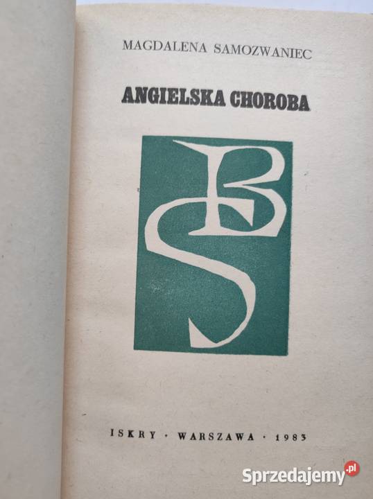 Angielska choroba Magdalena Samozwaniec ISBN 9788375527162 Kielce
