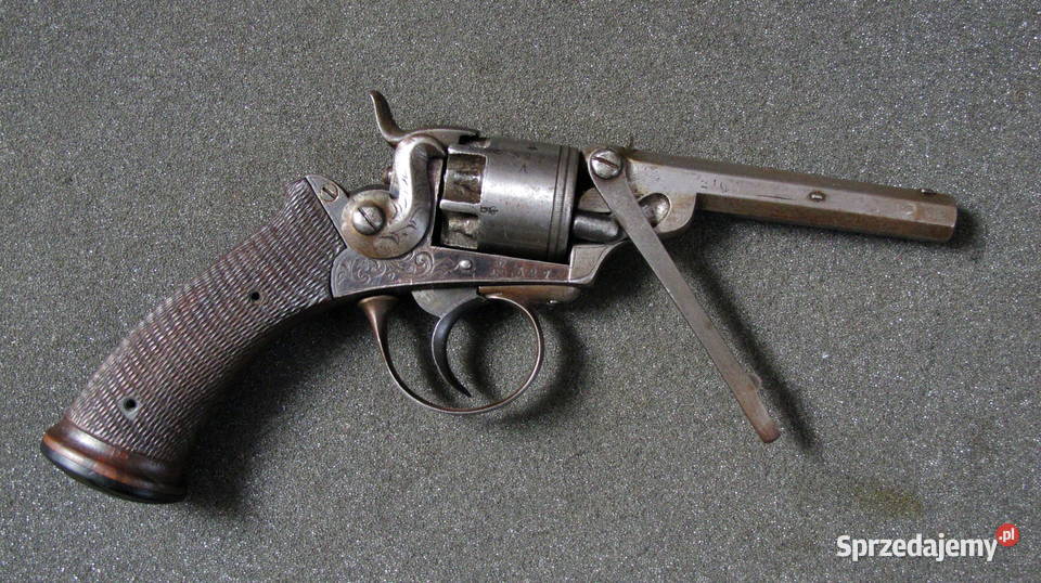 Rewolwer Belgijski unikat orginał XIX wiek Militaria Chojnice
