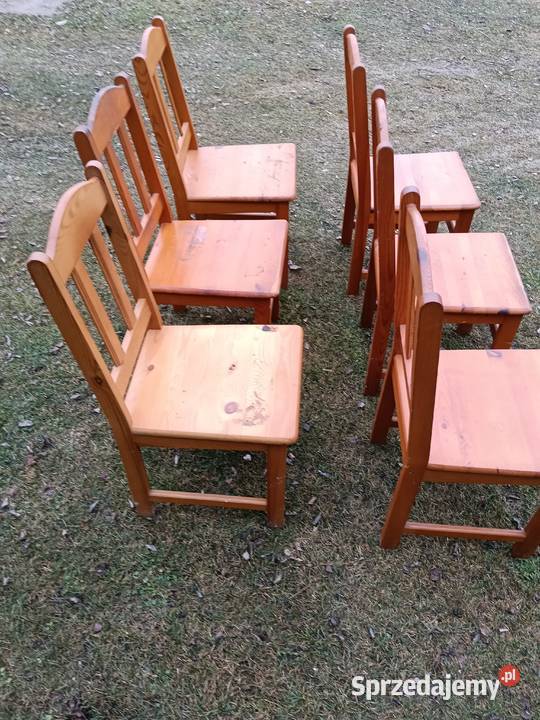 Stół drewniany rozkładany plus krzesla Konin sprzedam