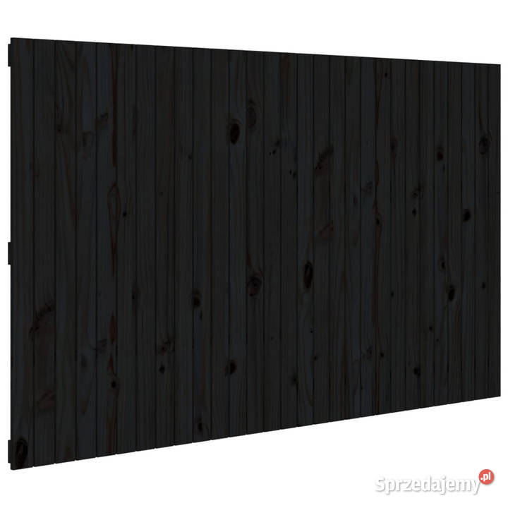 Wezgłowie łóżka czarne 185x3x110 lite drewno Warszawa sprzedam