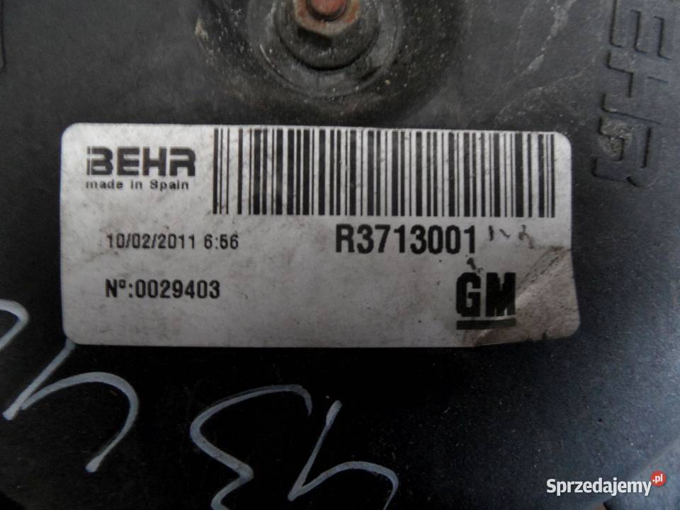 OPEL MERIVA B 14 B 11r wentylator chłodnicy osobowe świętokrzyskie