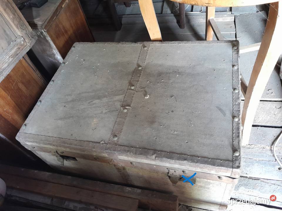 Stara zabytkowa skrzynia Moritz Madler Berlin Pozostałe