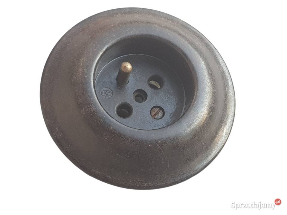 Stare gniazdko elektryczne podtynkowe bakelitowe Pozostałe Cieszyn