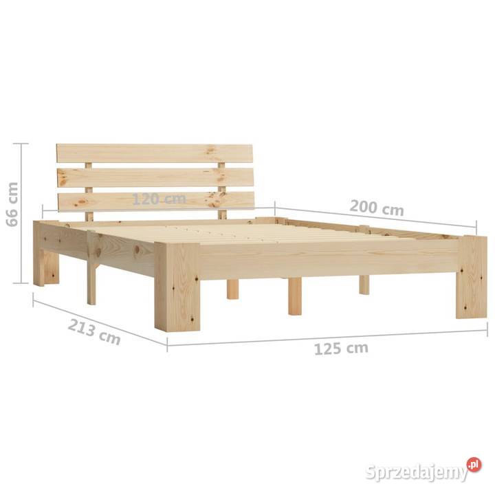 vidaXL Rama łóżka lite drewno sosnowe 120 x 200 Warszawa