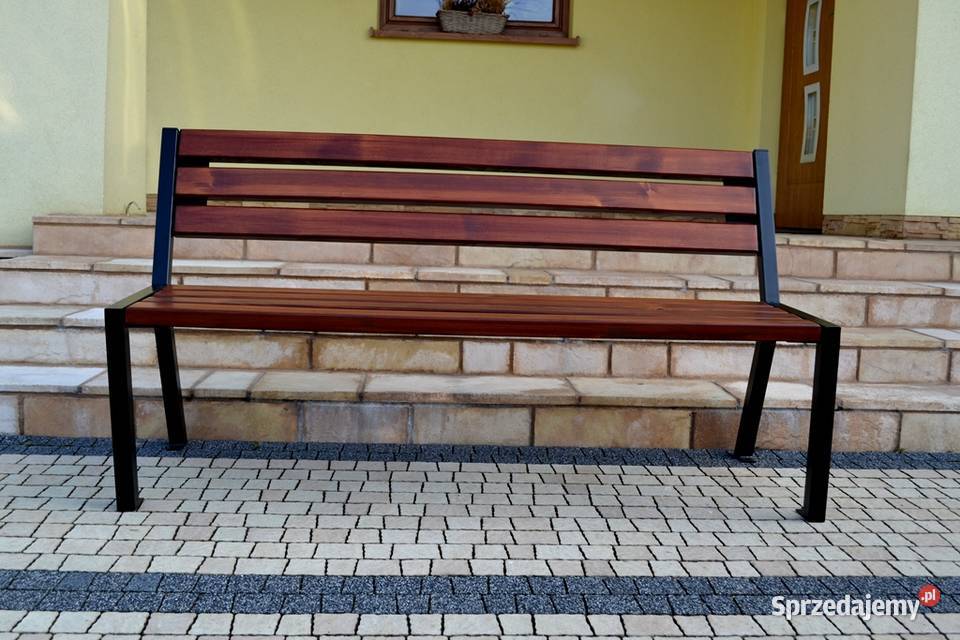 Ławka z oparciem stalowa parkowa ogrodowa Ławy i ławki łódzkie Biała Góra sprzedam