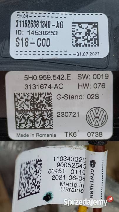 VW GOLF VIII 8 PASSAT B8 LIFT TIGUAN KIEROWNICA wielkopolskie Pleszew sprzedam