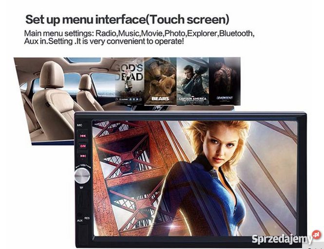 Radio 7012B 2 din 7 dvdMP 5 kamera cofania wielkopolskie Gniezno sprzedam