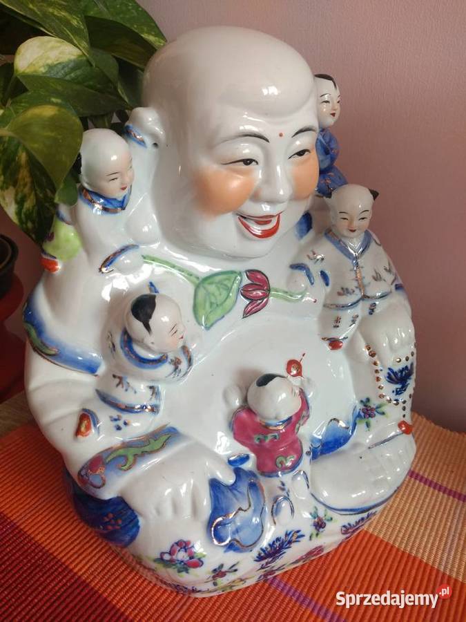 Uśmiechnięty Budda Figurka porcelanowa Chiny Porcelana i szkło Radom