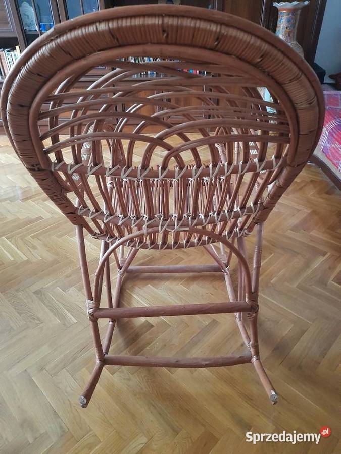 Fotel wiklinowy bujany Wieliczka sprzedam