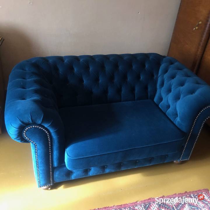 Luksusowa Sofa Chesterfield 2osobowa Welur Agata Kraków