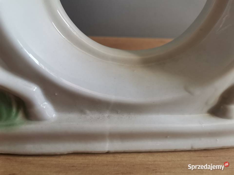 Stara porcelanowa oprawa obudowa zegara