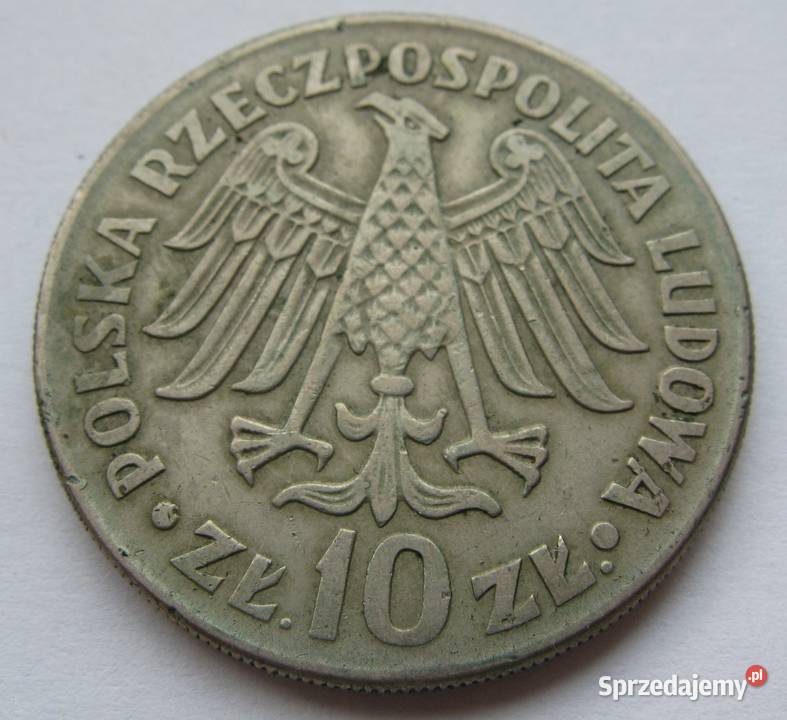 10 Kazimierz Wielki 1964 napis wypukły inne 10 Dąbrowa Górnicza