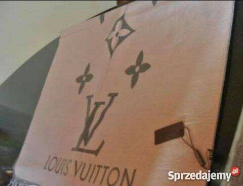 Szal Louis Vuitton LV wełna piękny nowy w folii