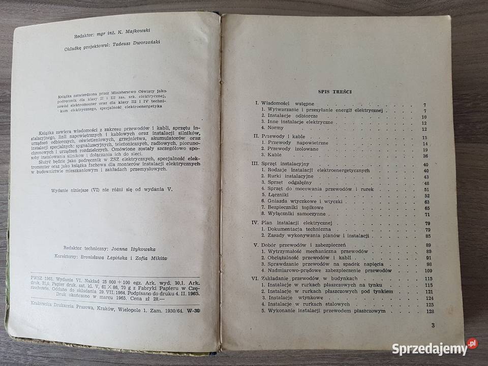 Urządzenia elektryczne L Kacejko 1965