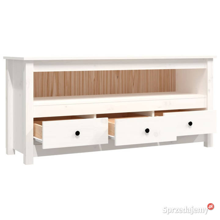 Szafka pod telewizor biała 114x35x52 lite drewno sprzedam