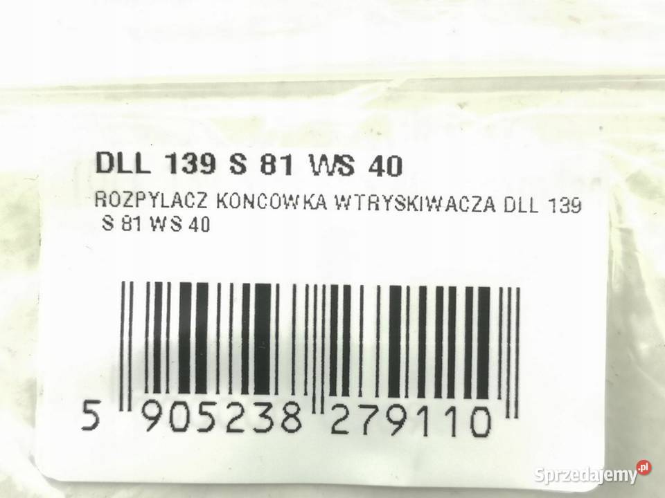 ROZPYLACZ KOŃCÓWKA WTRYSKIWACZA DLL 139 S 81 WS