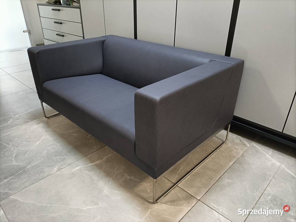 Nowa Sofa biurowa Noti Tritos szara grafit eko Łóżka, wersalki i sofy Kraków