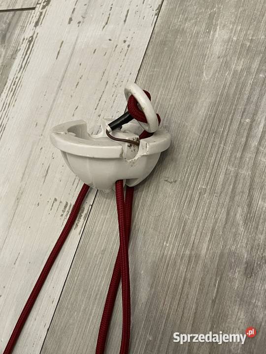 Stara lampa wisząca kuchenna z przeciwwagą Antyki śląskie Chudów