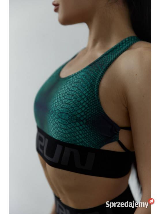 Nowoczesny TOP sportowy efekt węża różne czarny