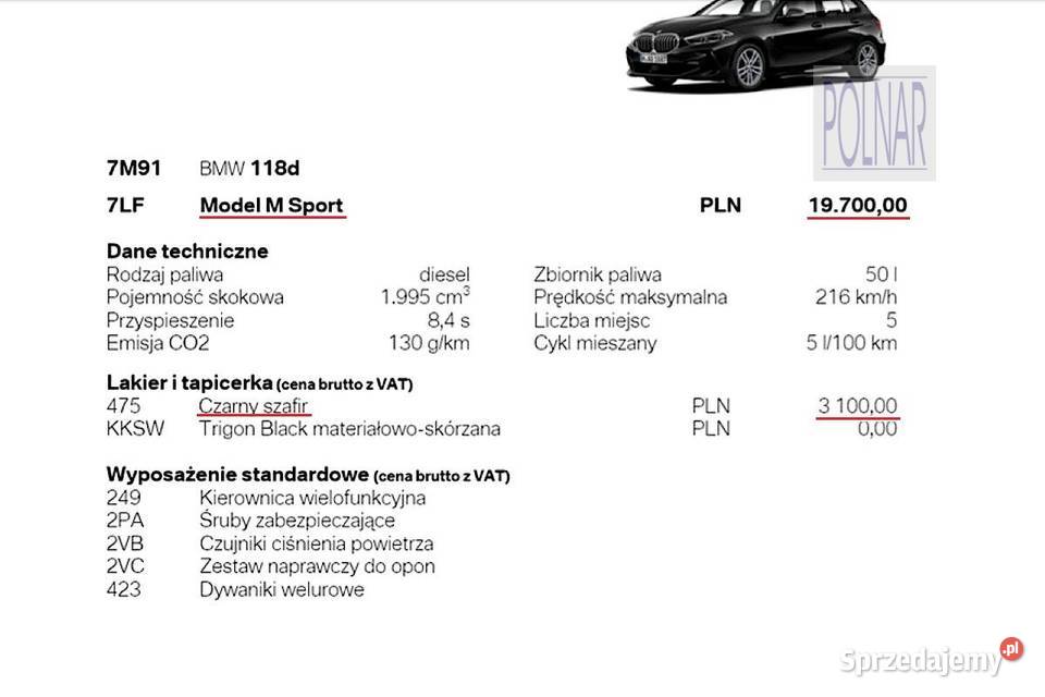 BMW 118d MSport Polski Salon OKAZYJNA CESJA