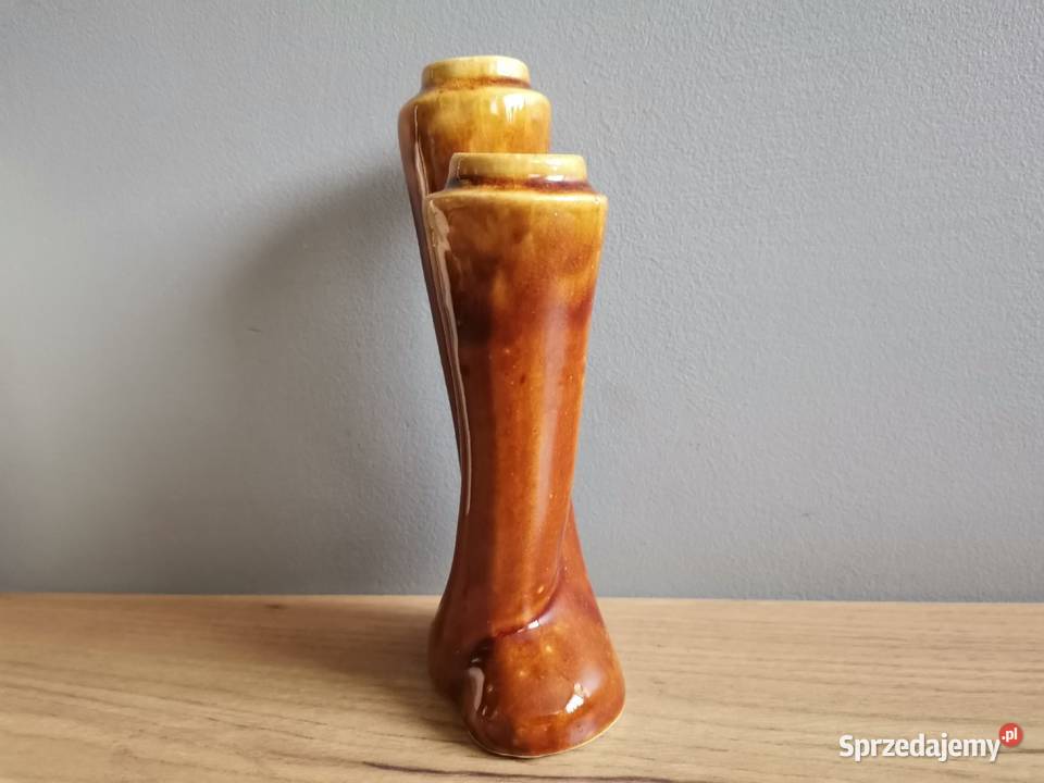 Stary wazon świecznik ceramika design PRL 1960 Porcelana i szkło Katowice