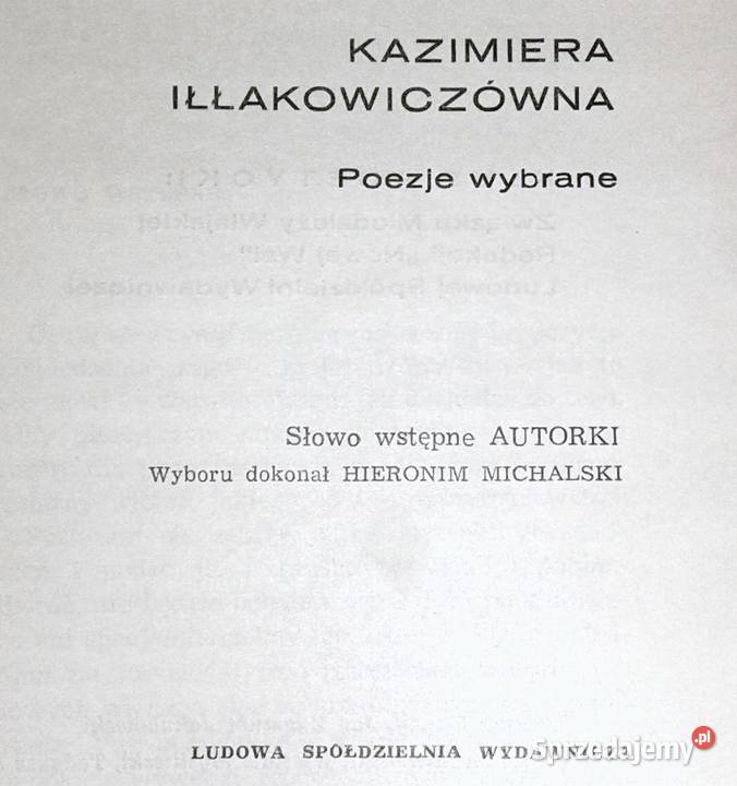 Poezje wybrane Kazimiera Iłłakowiczówna