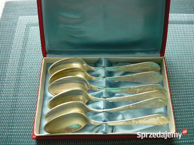 Sztućce łyżeczki posrebrzane Myszków