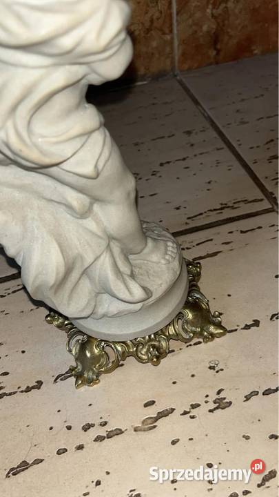 Lampa noga alabastowy chłopczyk podtrzymujący Gdańsk