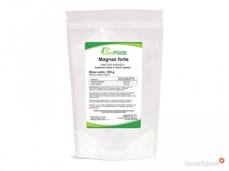 Jabłczan magnezu 250g MAGNEZ FORTE Brzozów