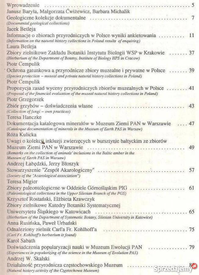 ROCZNIK MUZEUM GÓRNOŚLĄSKIE BYTOM 1993 PRZYRODA Warszawa