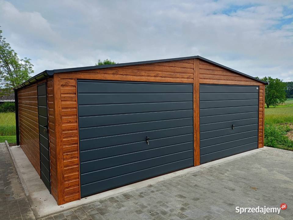 Garaż PREMIUM 7x6 drewnopodobny Producent Rzeszów