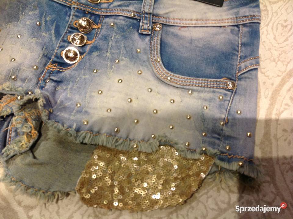 Spodenki Jeans Damskie z Dżetami SM Nowa Sól