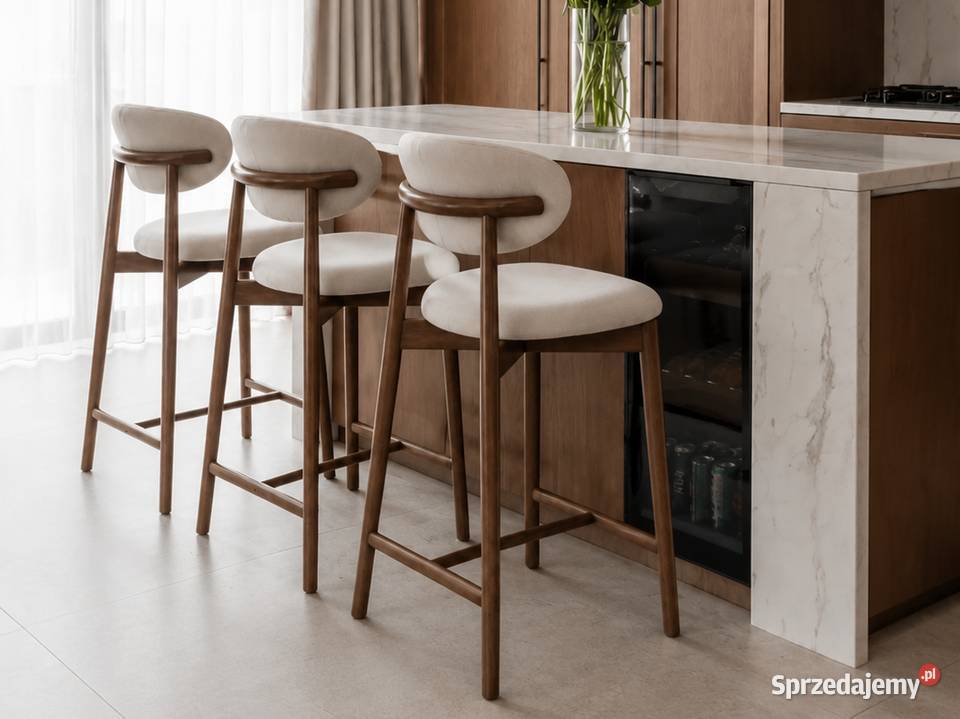 Designerski Hoker Drewniany OLIVIA Nowoczesne Warszawa