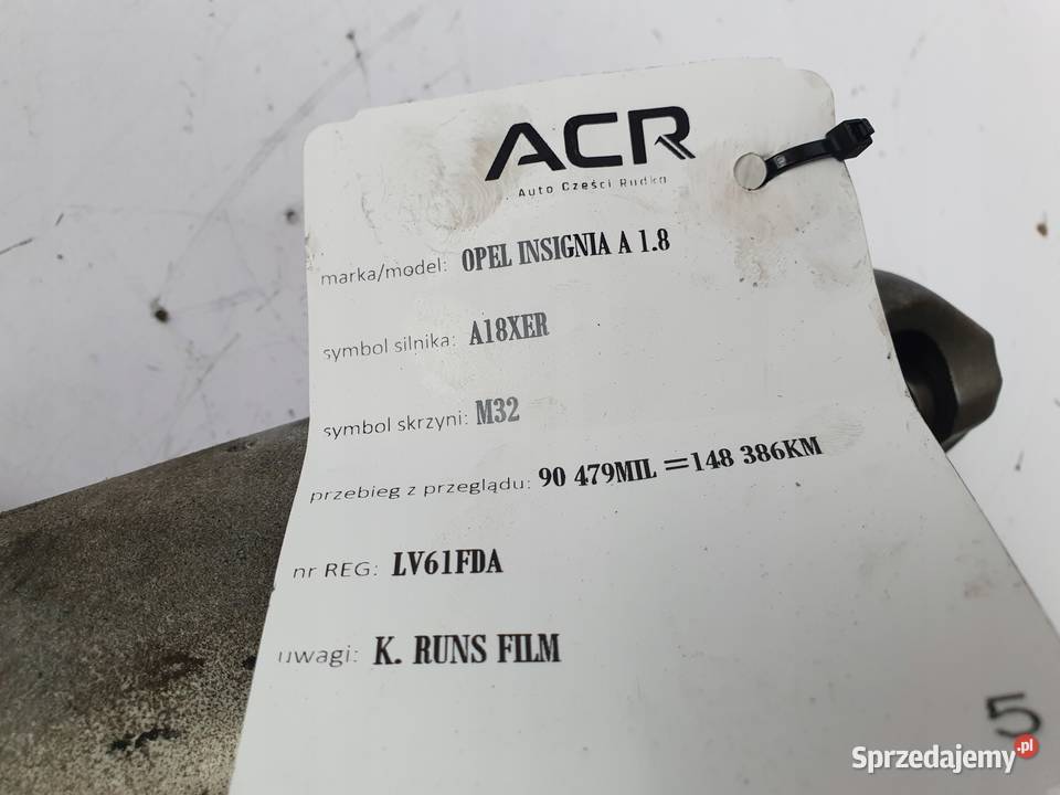 ROZRUSZNIK Opel Insignia 18 16V GM 55576980 osobowe lubelskie Chełm