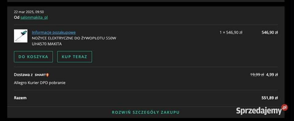 Nożyce elektryczne do żywopłotu Makita 550W