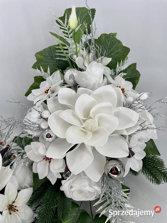 Elegancki komplet świątecznych wiązanek Rękodzieło śląskie Latosówka