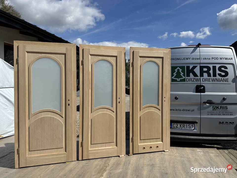 Drzwi drewniane RĘKI DĘBOWE AMERYKAŃSKIE CAŁA Grzybno