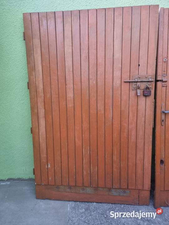 Drewniane drzwi GARAŻOWE 260 x204 zamki 3 Kraków sprzedam