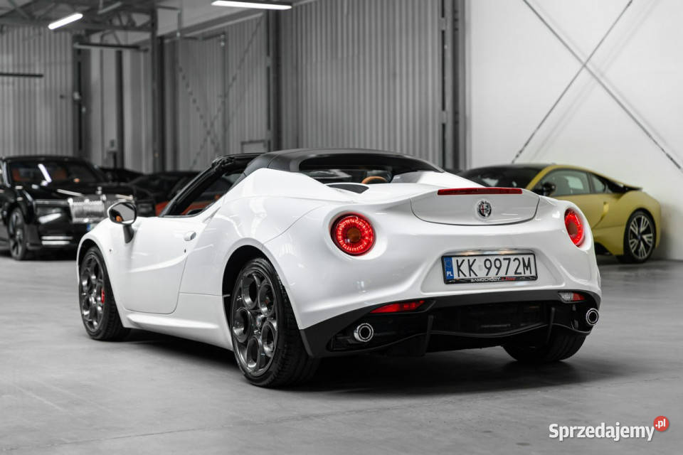 Alfa Romeo 4C SPIDER Krajowa 1 właściciel biały małopolskie Węgrzce